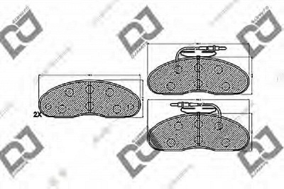 DJ PARTS bp1388 -  Комплект тормозных колодок, дисковый тормоз